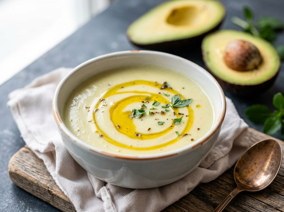 Crema fría de aguacate