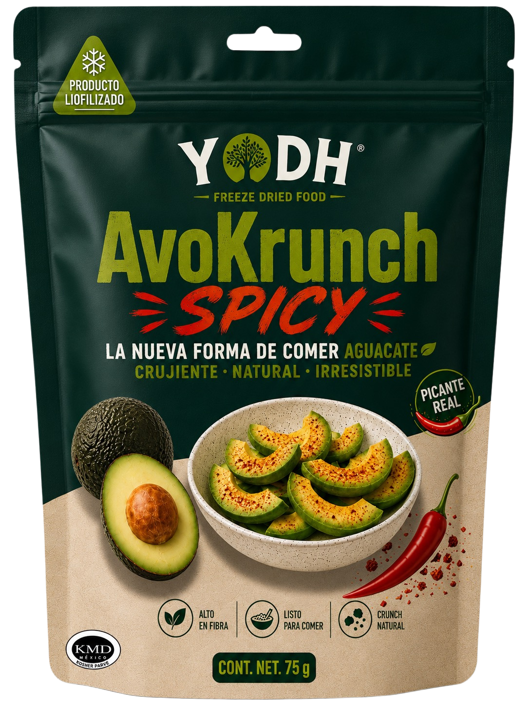AvoKrunch Spicy freeze-dried snack pack