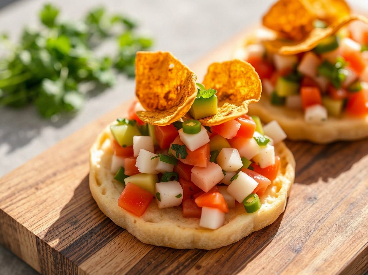 Tostadas de ceviche con AvoKrunch®